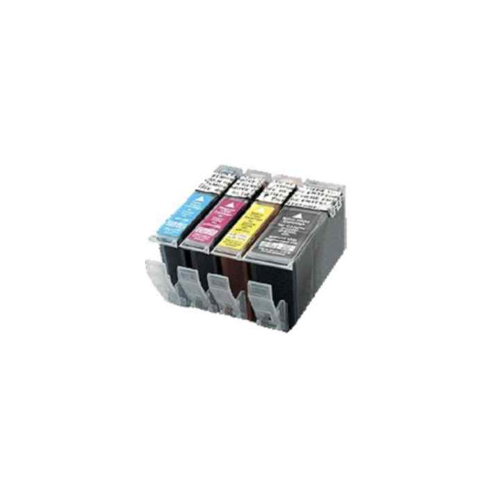 PGI-5bk/CLI8: 4 cartouches compatibles pour Canon. AVEC puce