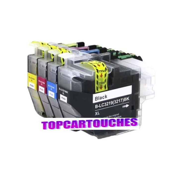 LC3217 et 3219: 4 cartouches d'encre compatible