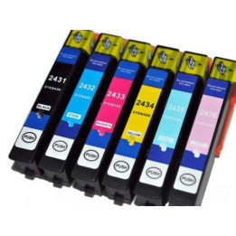 T24: 6 cartouches compatibles pour Epson