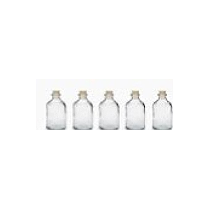 5 flacons en PER 100ml avec bouchons