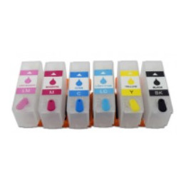 T0801à 806: 6 cartouches pleines compatibles