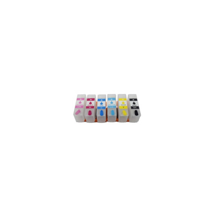 T0801à 806: 6 cartouches pleines compatibles